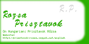 rozsa prisztavok business card